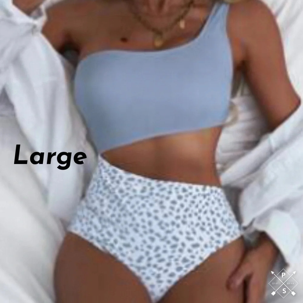 NEW Cut-Out One shoulder 1-piece swimsuit. Size Large .
